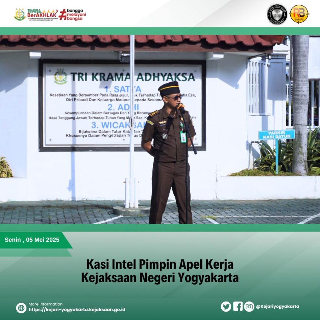 Kasi Intel Pimpin Apel Kerja Kejari Yogyakarta Kasi Intel Pimpin Apel Kerja Kejari Yogyakarta